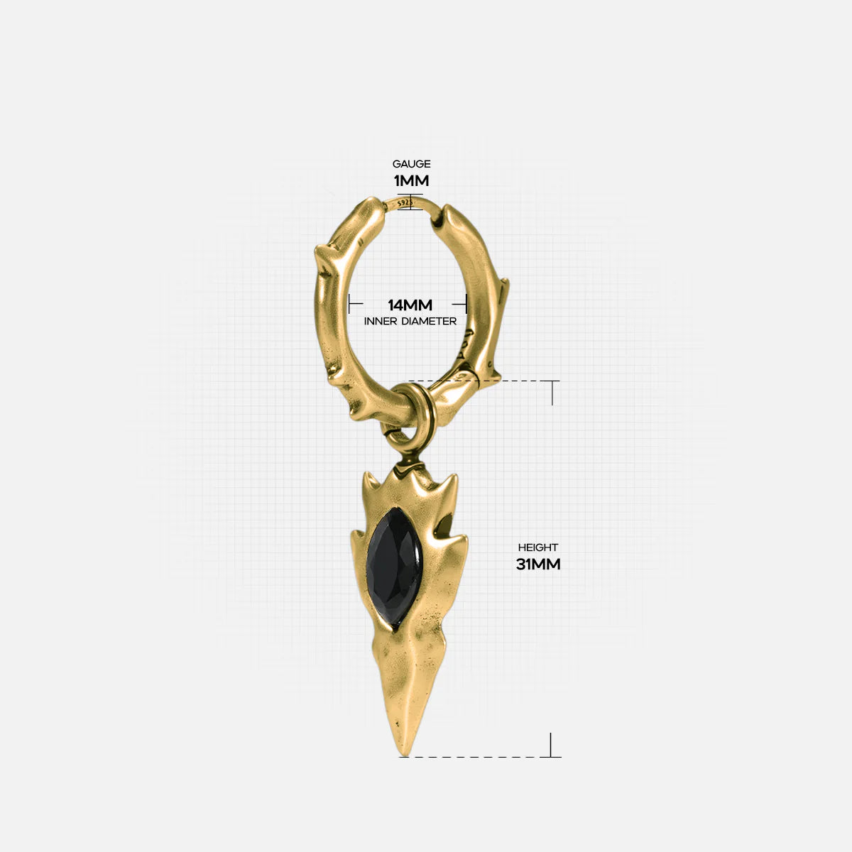 KNAPPED STONE EARRINGS