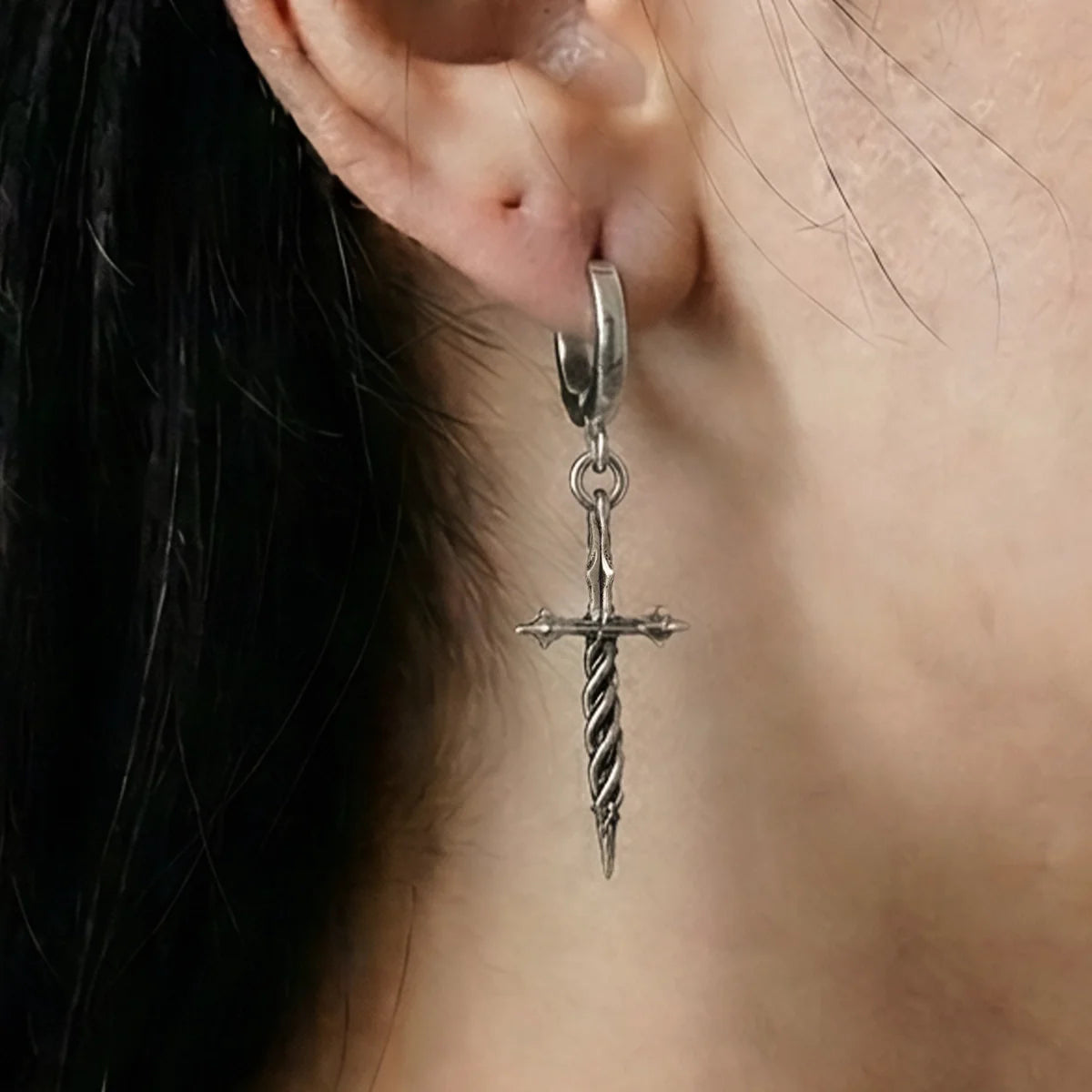 LONGINUS ASCENSION NAIL EARRINGS