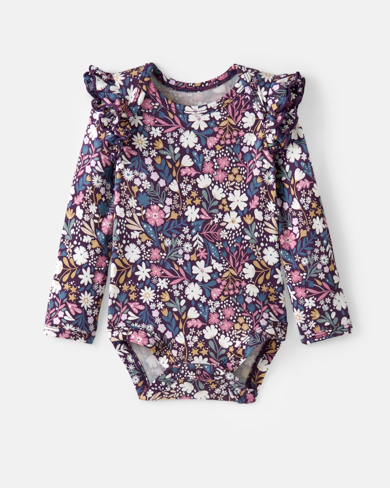 Midnight Petals Flutter Bodysuit