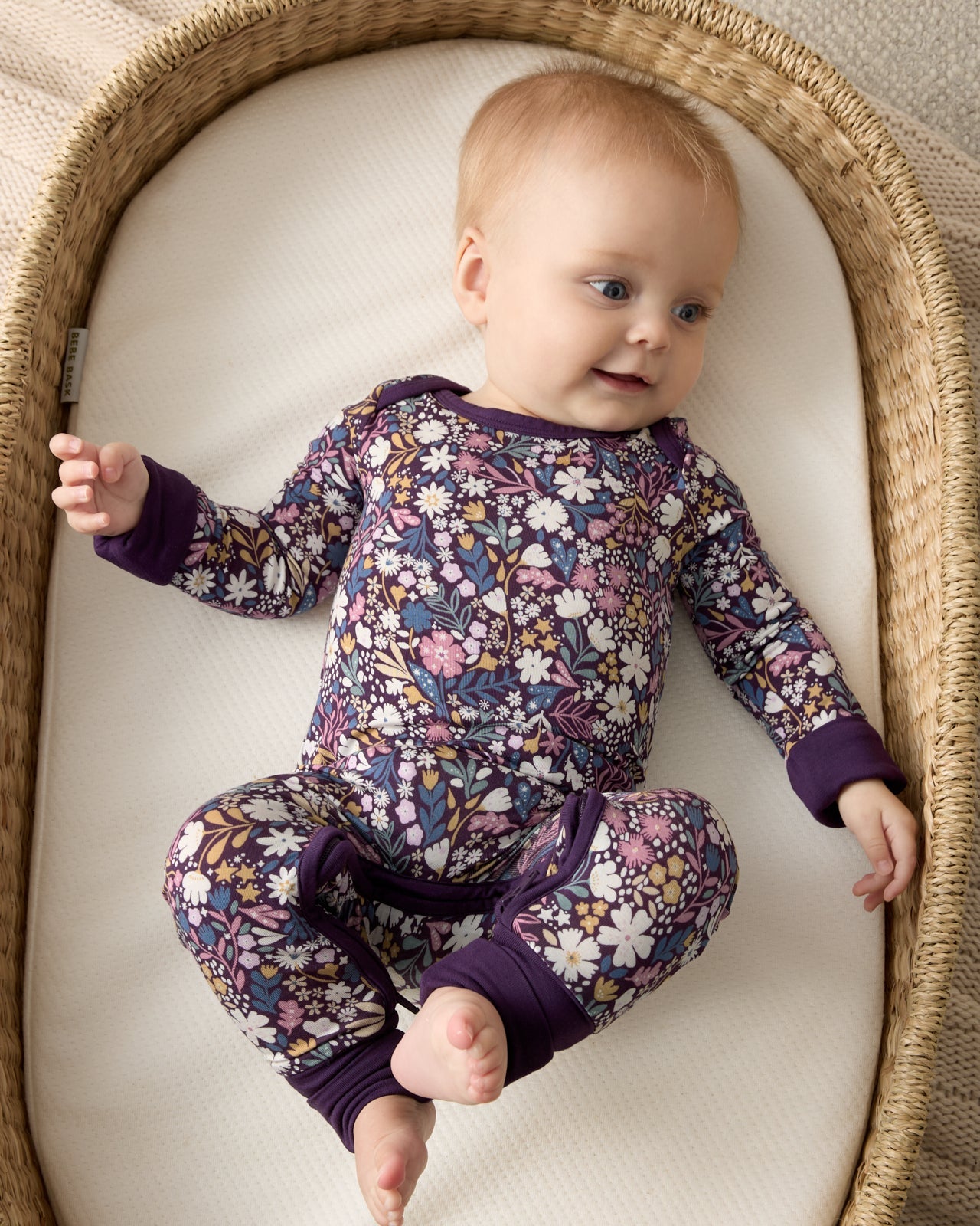 Midnight Petals Crescent Zippy