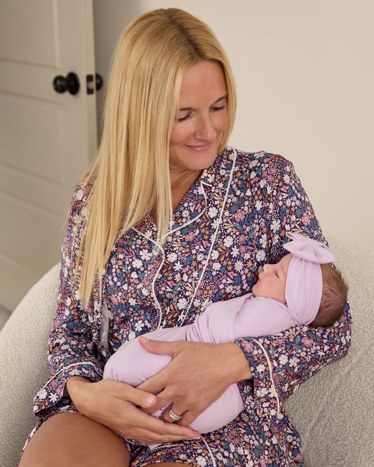 Midnight Petals Women's Pajama Set