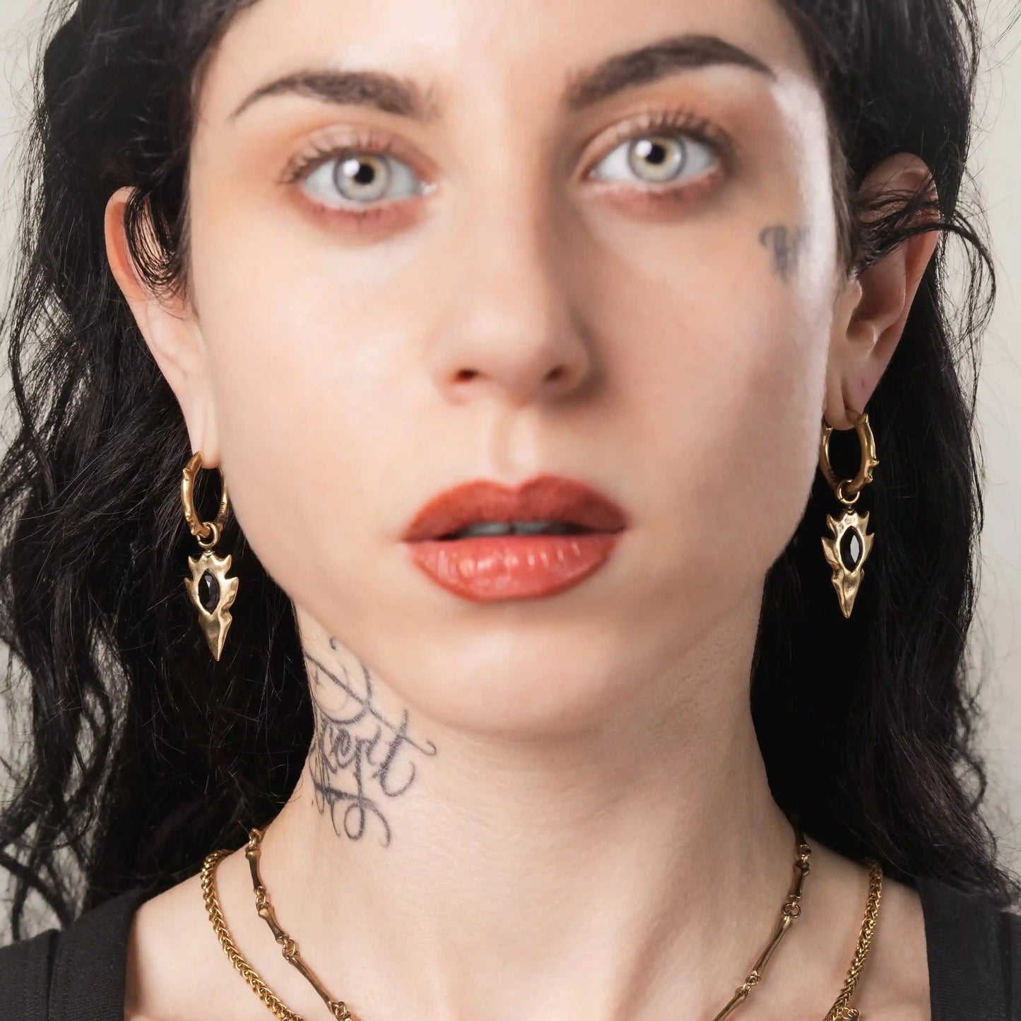 KNAPPED STONE EARRINGS