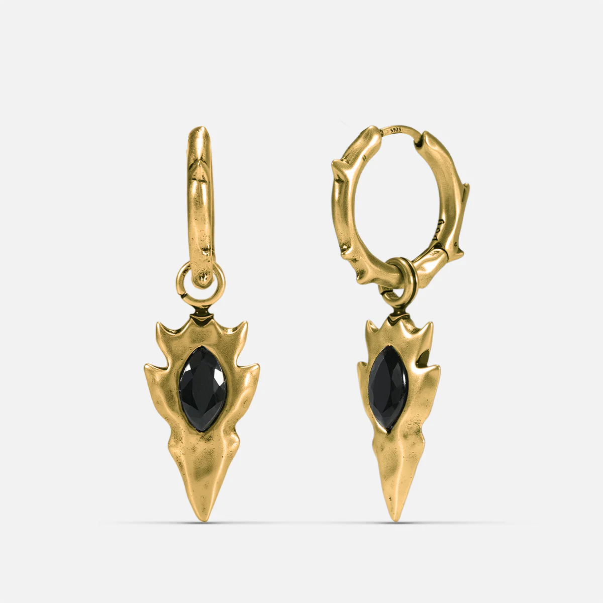 KNAPPED STONE EARRINGS